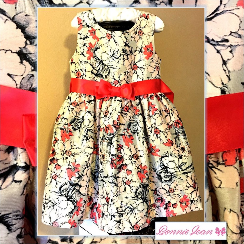 BONNIE JEAN Girls Floral Sleeveless Dress   Size 4